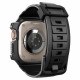 Juodas dėklas Apple Watch Ultra 1 / 2 / 3 (49 mm) laikrodžiui "Spigen Rugged Armor Pro"