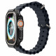 Juodas dėklas Apple Watch Ultra 1 / 2 (49mm) laikrodžiui "Spigen Tough Armor"