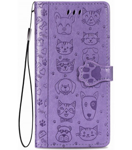 Dėklas Cat-Dog Samsung A725 A72 violetinis