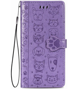 Dėklas Cat-Dog Samsung A415 A41 violetinis