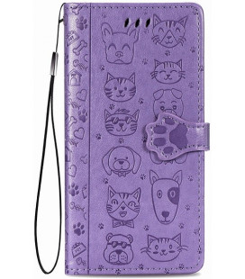 Dėklas Cat-Dog Samsung A217 A21s violetinis