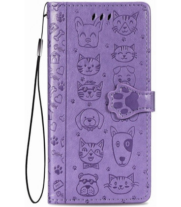 Dėklas Cat-Dog Samsung A035 A03s purpurinis