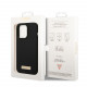 Juodas dėklas Apple iPhone 14 Pro Max telefonui "Guess Silicone Metal Logo MagSafe Compatible Case"