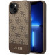 Rudas dėklas Apple iPhone 14 telefonui "Guess 4G Stripe Case"