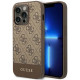 Rudas dėklas Apple iPhone 14 Pro telefonui "Guess 4G Stripe Case"