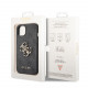 Pilkas dėklas Apple iPhone 14 telefonui "Guess PU 4G Metal Logo Case"