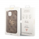 Rudas dėklas Apple iPhone 14 telefonui "Guess PU 4G Metal Logo Case"