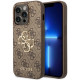 Rudas dėklas Apple iPhone 14 Pro telefonui "Guess PU 4G Metal Logo Case"