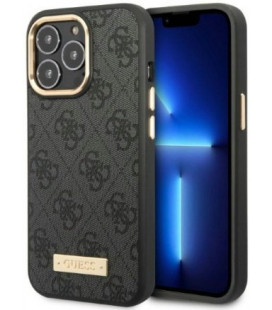 Juodas dėklas Apple iPhone 13 Pro telefonui "Guess PU 4G MagSafe Compatible Case"