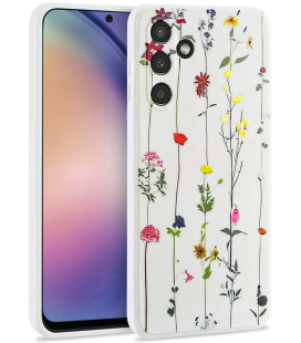 Baltas dėklas Samsung Galaxy A54 5G telefonui "Tech-Protect Mood Garden White"