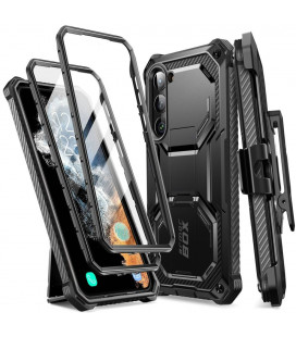 Juodas dėklas Samsung Galaxy S23 telefonui "Supcase IBLSN Armorbox 2-Set"
