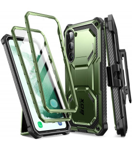 Žalias (Guldan) dėklas Samsung Galaxy S23 Plus telefonui "Supcase IBLSN Armorbox 2-Set"