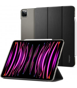 Juodas atverčiamas dėklas Apple iPad Pro 12.9 2021 / 2022 planšetei "Spigen Liquid Air Folio"