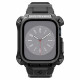 Juodas dėklas - apyrankė Apple Watch 7 / 8 / 9 (45mm) laikrodžiui "Spigen Tough Armor Pro"