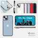 Pilkas / skaidrus dėklas Apple iPhone 14 telefonui "Spigen Optik Crystal"