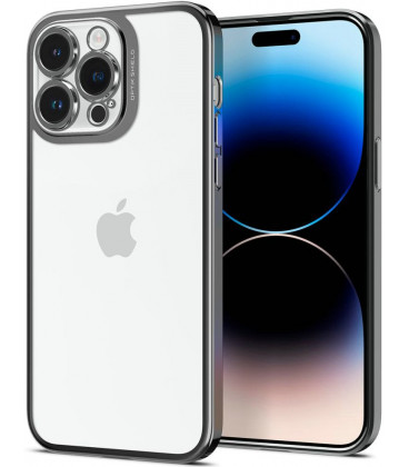 Pilkas / skaidrus dėklas Apple iPhone 14 Pro telefonui "Spigen Optik Crystal"