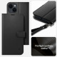 Juodas atverčiamas dėklas Apple iPhone 14 telefonui "Spigen Wallet S"