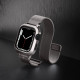 Pilkas dėklas - apyrankė Apple Watch 7 / 8 / 9 (44 / 45mm) laikrodžiui "Spigen Metal Fit Pro"
