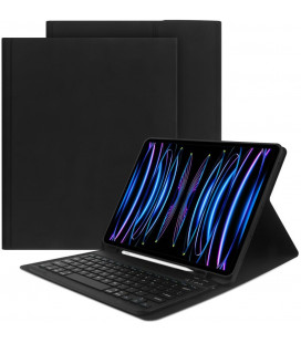 Juodas atverčiamas dėklas + klaviatūra Apple iPad Pro 12.9 2020 / 2021 / 2022 planšetei "Tech-Protect SC Pen + Keyboard"