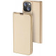 Auksinės spalvos atverčiamas dėklas Apple iPhone 14 telefonui "Dux Ducis Skin Pro"