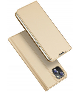Auksinės spalvos atverčiamas dėklas Apple iPhone 14 Plus telefonui "Dux Ducis Skin Pro"