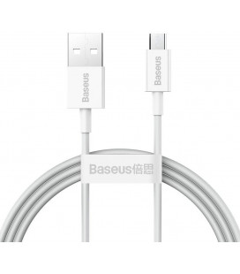 Baltas laidas USB - MicroUSB 2A 100cm "Baseus Superior"