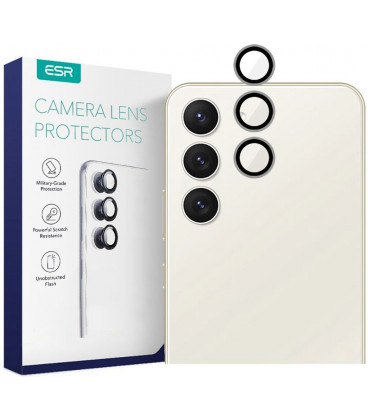 Sidabrinės spalvos kameros apsauga Samsung Galaxy S23 / S23 Plus telefono kamerai apsaugoti "ESR Camera Lens Protectors"