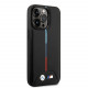 Juodas dėklas Apple iPhone 14 Pro Max telefonui "BMW M Tricolor Stripe Case"
