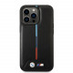Juodas dėklas Apple iPhone 14 Pro Max telefonui "BMW M Tricolor Stripe Case"