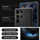 Matinis juodas dėklas Samsung Galaxy S23 Ultra telefonui "Spigen Rugged Armor"