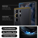 Juodas (Frost) dėklas Samsung Galaxy S23 Ultra telefonui "Spigen Ultra Hybrid"