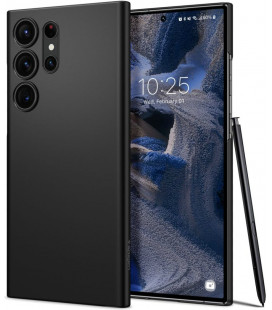 Juodas dėklas Samsung Galaxy S23 Ultra telefonui "Spigen Airskin"