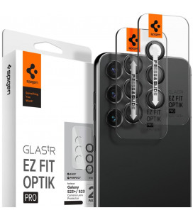 Kameros apsauga Samsung Galaxy S23 / S23 Plus telefono kamerai apsaugoti "Spigen Optik.TR EZ Fit Camera Protector 2-Pack"