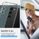 Skaidrus dėklas su blizgučiais Samsung Galaxy S23 Plus telefonui "Spigen Liquid Crystal Glitter"