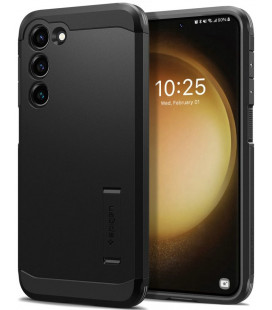 Juodas dėklas Samsung Galaxy S23 telefonui "Spigen Tough Armor"
