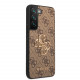 Rudas dėklas Samsung Galaxy S23 telefonui "Guess PU 4G Metal Logo Case"