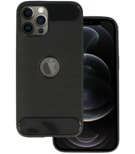 Juodas dėklas Apple iPhone 12 Pro Max telefonui "Carbon"