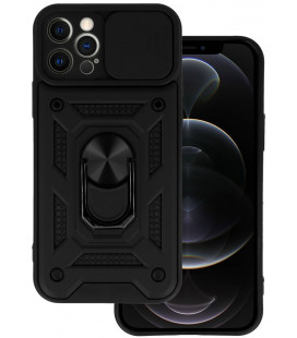 Juodas dėklas Apple iPhone 12 Pro telefonui "Slide Camera Armor"