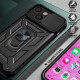 Juodas dėklas Apple iPhone 13 telefonui "Slide Camera Armor"