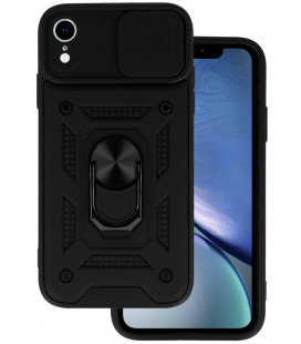 Juodas dėklas Apple iPhone XR telefonui "Slide Camera Armor"