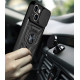 Juodas dėklas Samsung Galaxy S22 Ultra telefonui "Slide Camera Armor"