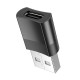 Adapteris Hoco UA17 USB-A to Type-C juodas