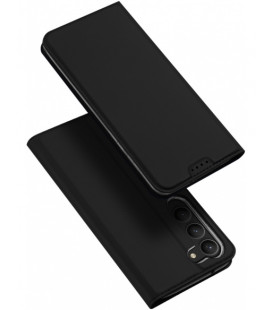 Juodas atverčiamas dėklas Samsung Galaxy S23 telefonui "Dux Ducis Skin Pro"