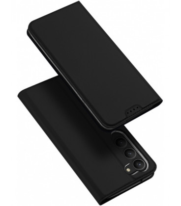 Juodas atverčiamas dėklas Samsung Galaxy S23 telefonui "Dux Ducis Skin Pro"