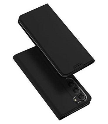 Juodas atverčiamas dėklas Samsung Galaxy S23 Plus telefonui "Dux Ducis Skin Pro"
