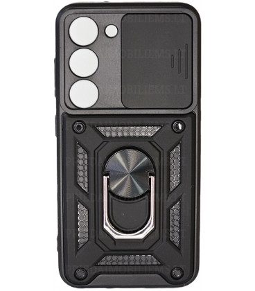Juodas dėklas Samsung Galaxy S23 telefonui "Slide Camera Armor"
