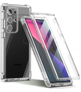 Skaidrus dėklas Samsung Galaxy S23 Ultra telefonui "Tech-Protect Kevlar"