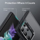Juodas / matinis skaidrus dėklas Samsung Galaxy S23 Ultra telefonui "ESR Classic Kickstand"