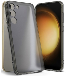 Matinis juodas dėklas Samsung Galaxy S23 telefonui "Ringke Fusion"
