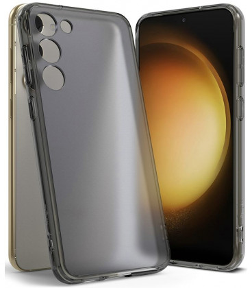 Matinis juodas dėklas Samsung Galaxy S23 telefonui "Ringke Fusion"